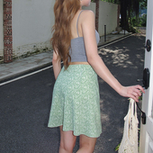 法式 Lily Rose野玫瑰 复古碎花半身裙高腰显瘦小个子a字短裙