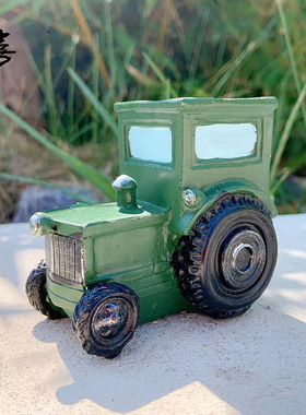树脂摆件拖拉机美式道具园艺摆件