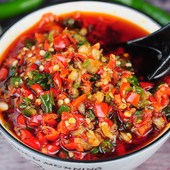 十斤装 家用小米辣红油熬制青红双色辣酱中辣 剁辣椒超辣剁辣椒桶装