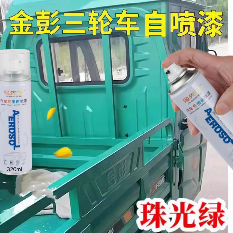 金彭布丁电动车冰沙绿色自喷漆蓝色芳草白色专用车漆刮擦修补漆