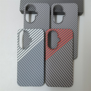 适用华为nova11手机壳nova11pro凯夫拉碳纤维新款男火山口镜头大孔轻薄超薄半包硬壳轻薄散热透气保护套外壳p