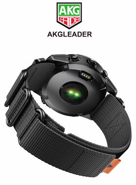 AKGLEADER尼龙回环战术表带适用于佳明飞耐时Garmin Fenix8/7X/Fenix5X/Fenix6X/Forerunner955/965手表带