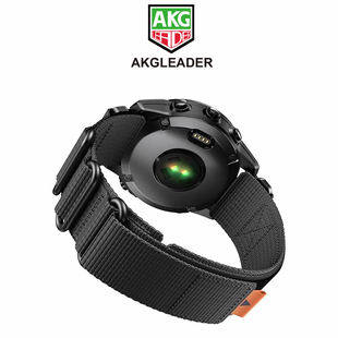 Fenix8 Forerunner955 Fenix6X 965手表带 Fenix5X AKGLEADER尼龙回环战术表带适用于佳明飞耐时Garmin
