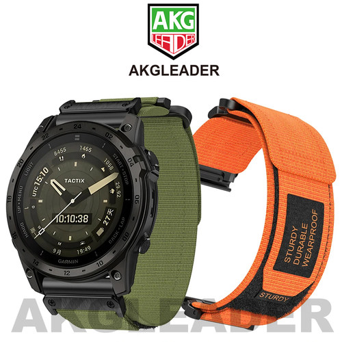 AKGLEADER佳明战术尼龙手表带