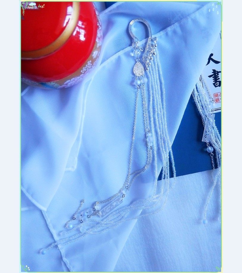 《依风》面纱古装飘逸超仙气侠女遮面帘汉服复古风宫廷耳挂流苏脸