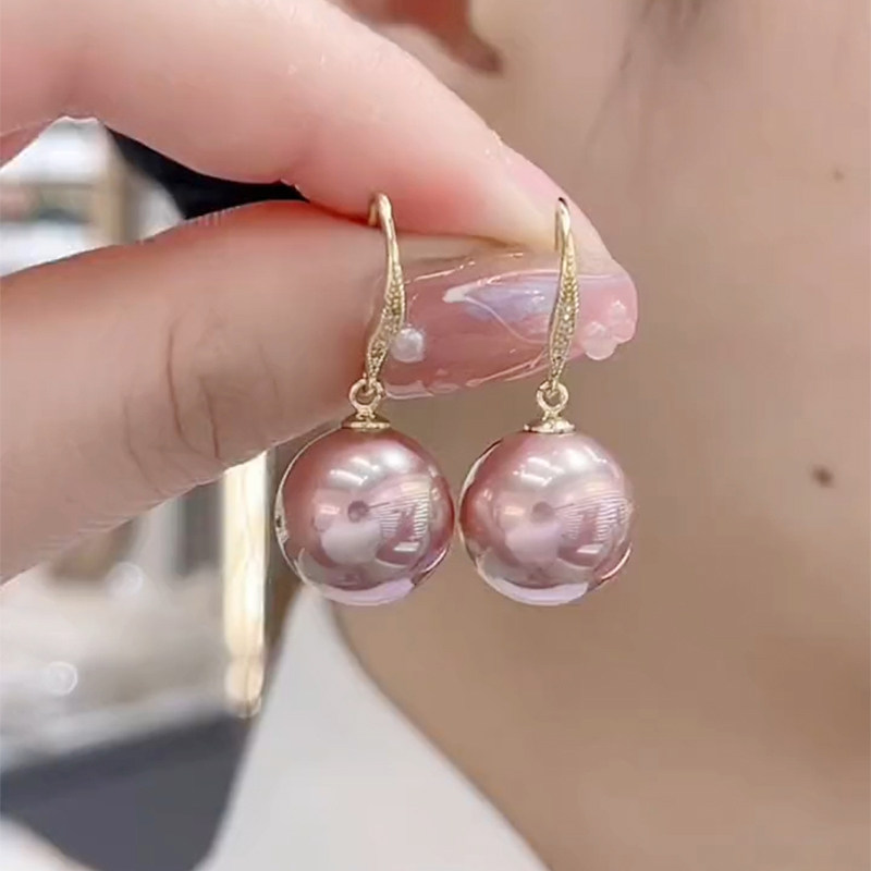 纯银针珍珠耳环2024新款爆款