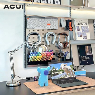 ACUI阿崔造屋 金属洞洞板收纳配件 专业上墙壁挂置物架系统可定制