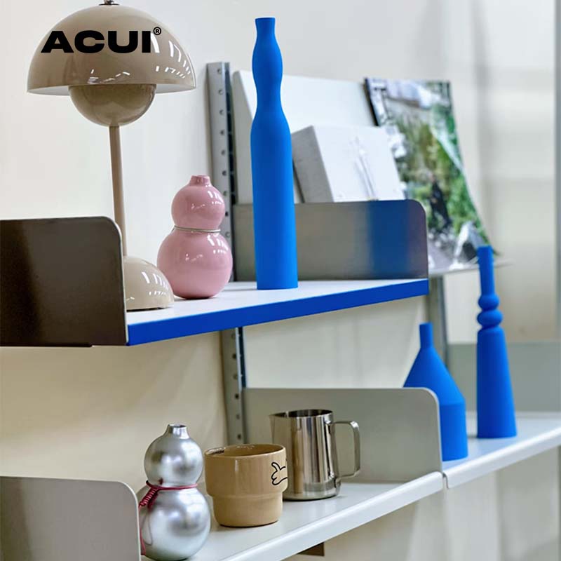 阿崔造屋 新款彩色封边层板 创新设计金属上墙壁挂置物架系统