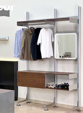 阿崔造屋C3上墙置物架抽屉置物柜木色收纳家用陈列架卧室客厅