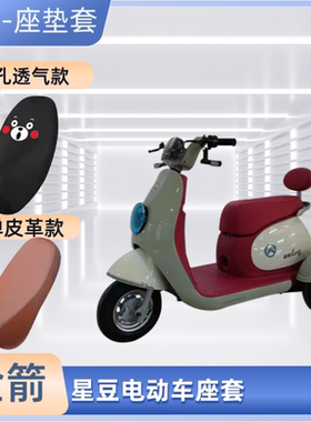 专用金箭星豆JJ500DQZ-6电动车座套电瓶摩托车皮革坐垫套防晒防水