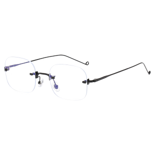 纯欲风gm无边框防蓝光辐射眼镜女韩版潮近视可配度数网红素颜神器