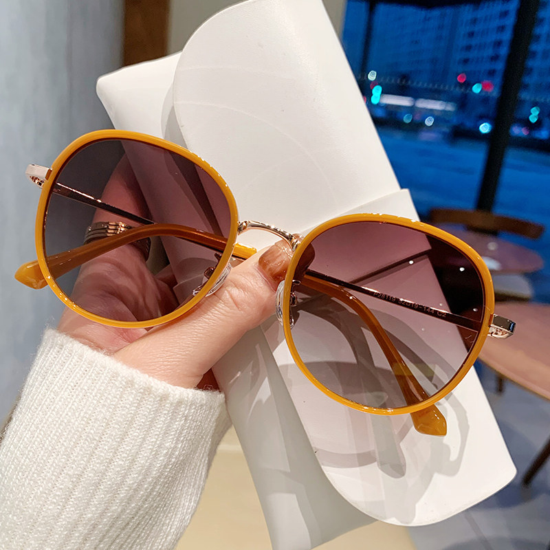 复古圆形墨镜女款高级感