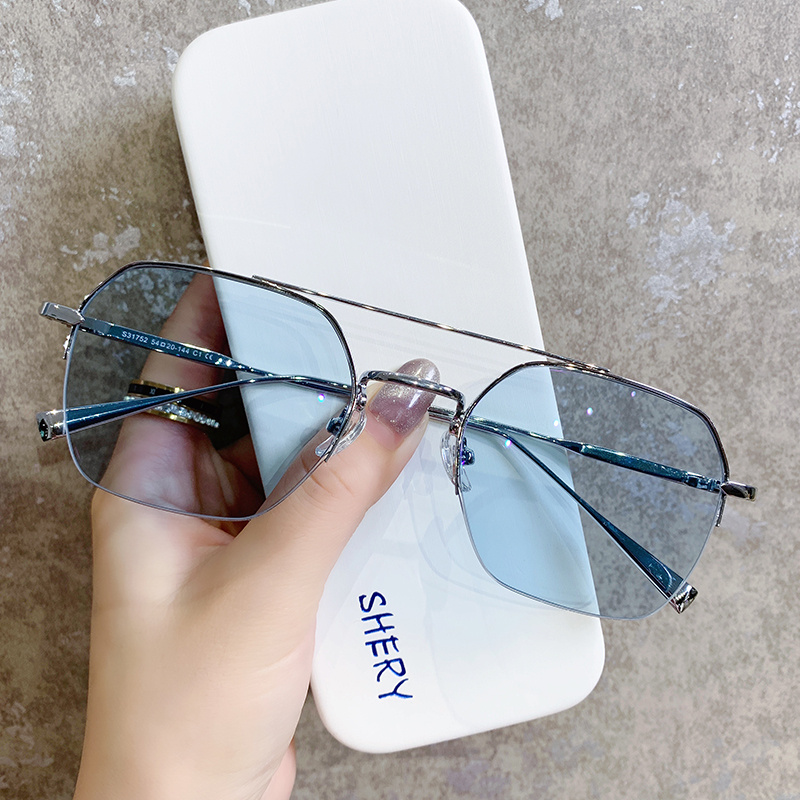 陈伟霆同款半框眼镜男潮牌痞帅