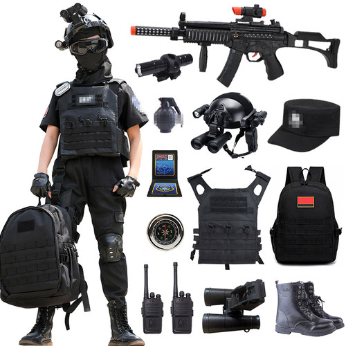 儿童警服特警衣服男女童长袖特种兵装备玩具套装警官服警察演出服