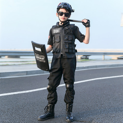 儿童警服男女童特种兵套装