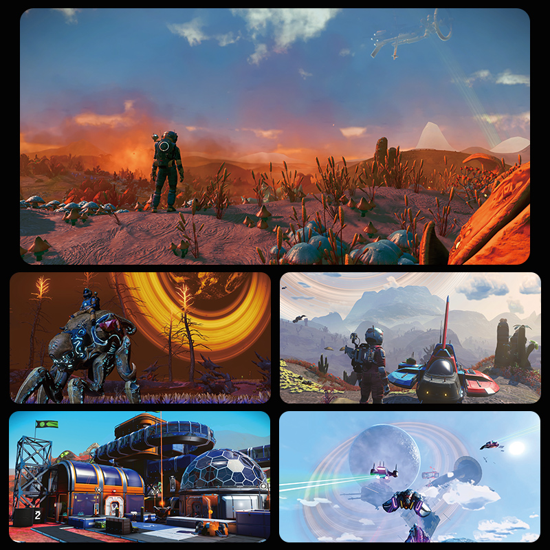 无人深空鼠标垫学生办公游戏笔记本游戏周边电竞超大号防水键盘垫