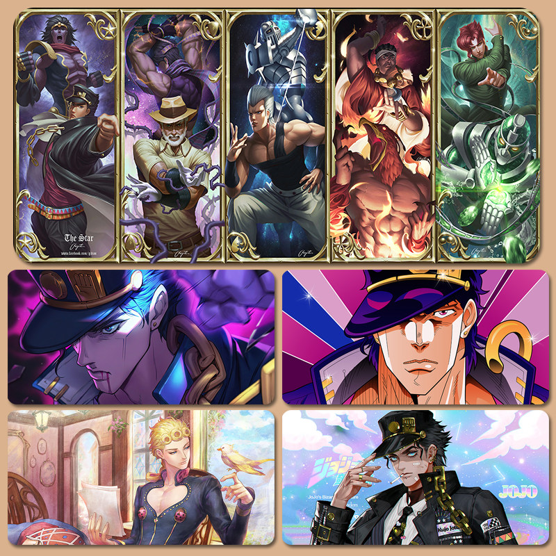 jojo的奇妙冒险周边承太郎鼠标垫空条徐伦乔鲁诺乔巴拿键盘书桌垫