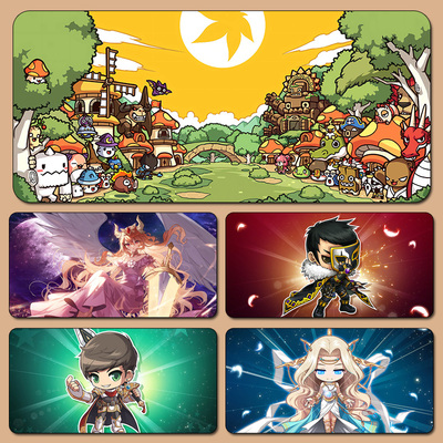 冒险岛鼠标垫超大游戏周边键盘垫创意可爱学习书桌垫MapleStory