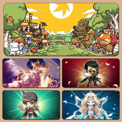 冒险岛鼠标垫超大游戏周边键盘垫创意可爱学习书桌垫MapleStory
