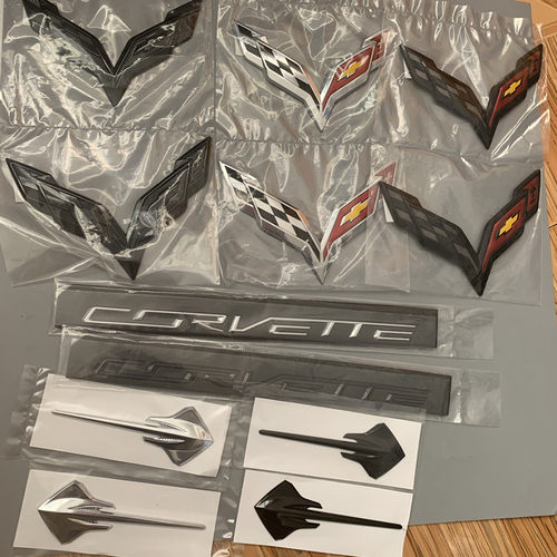 雪佛兰车标corvette碳黑跨境