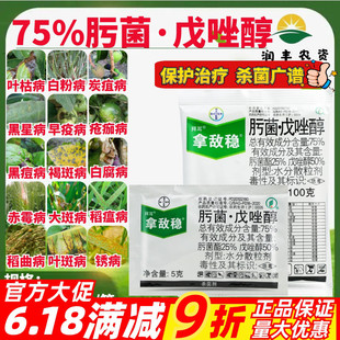 拜耳拿敌稳75%肟菌戊唑醇 白粉病叶枯病早疫病炭疽病农药杀菌剂