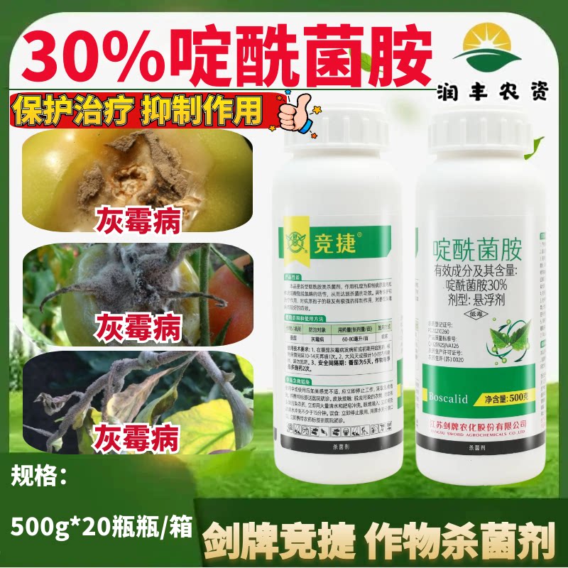 剑牌竞捷 30%啶酰菌胺悬浮剂 番茄西红柿灰霉病农药杀菌剂