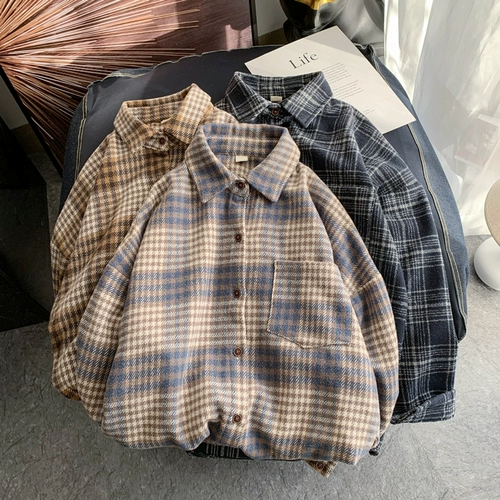 Осенняя рубашка для отдыха, универсальная трендовая куртка для влюбленных, оверсайз