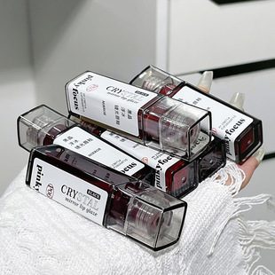 PinkyFocus黑晶水光镜面唇釉裸色系冷感灰粉色伪素颜显白学生小众