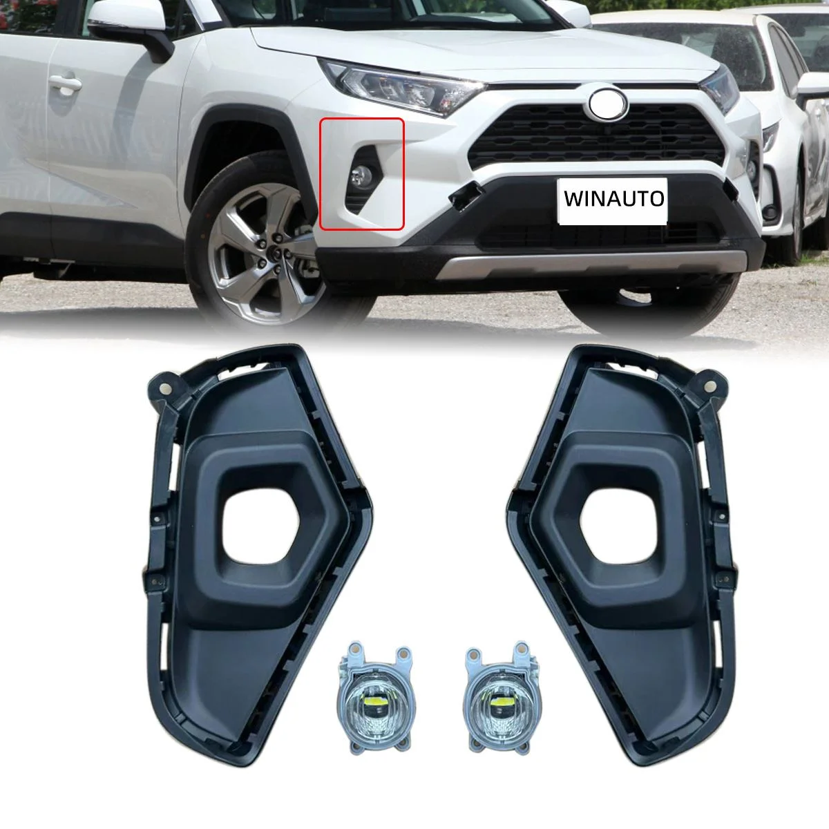 适用于RAV4 荣放18-2024日间行车灯日行灯led雾灯改装
