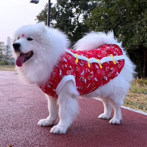 新年喜庆中大型犬保暖唐装冬装