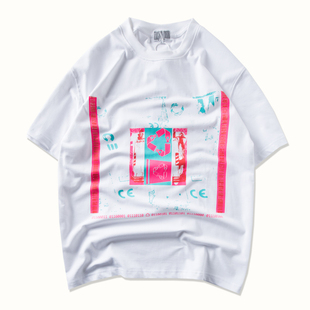 CAVEMPT C.E20AW彩色印花短袖 宽松打底外穿T恤 oversize风男女款