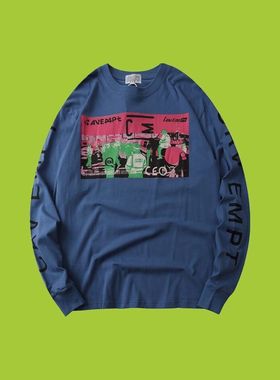 正确版本CAV 18AW EMPT  CE X LONG SLEEVE T 长袖 复古T恤