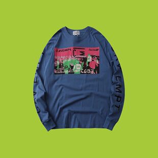正确版本CAV 18AW EMPT CE X LONG SLEEVE T 长袖 复古T恤
