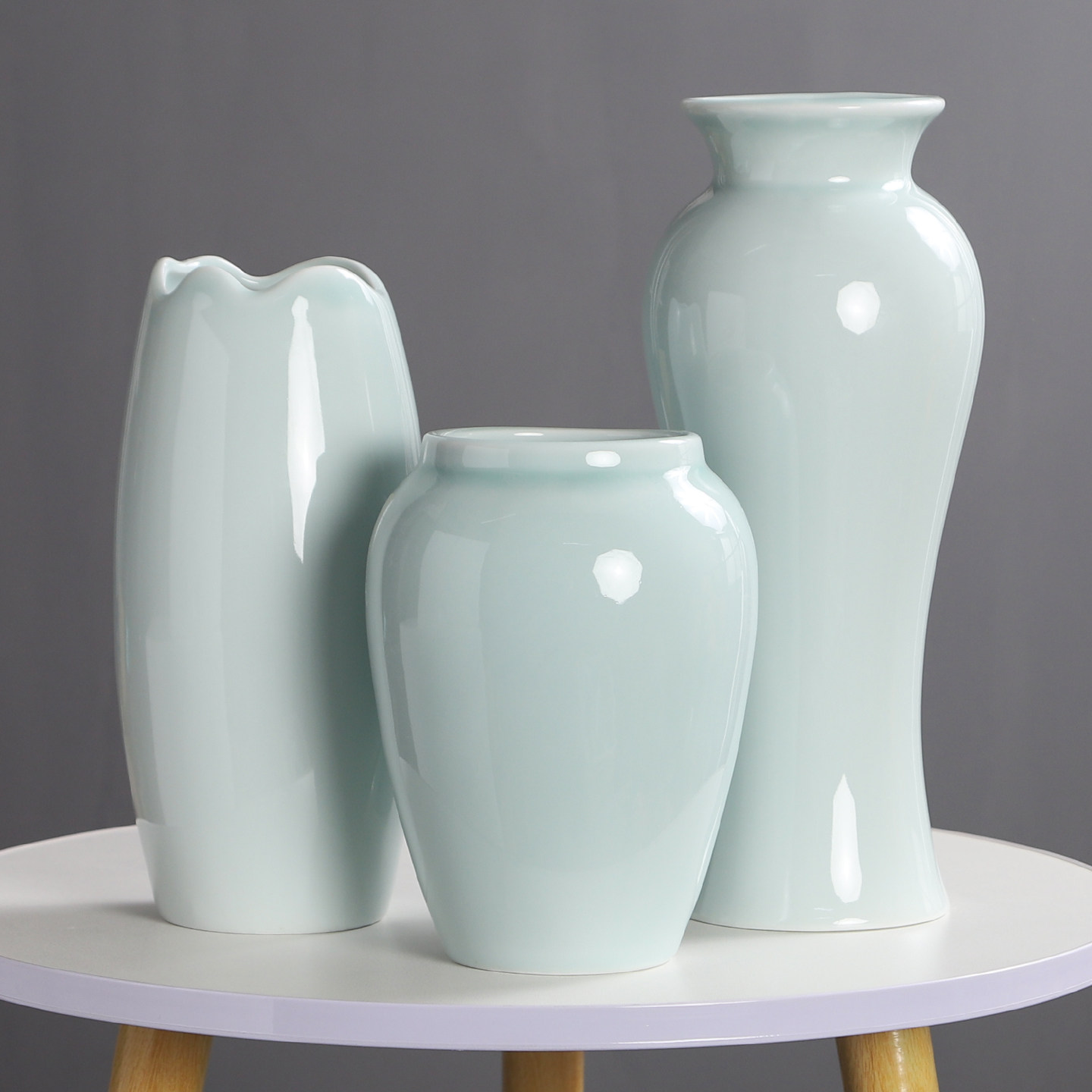 新中式陶瓷花瓶复古客厅摆件插花水培器皿餐厅插鲜花书房干花装饰