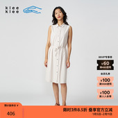 klee 春夏女士休闲气质经典 宽松环保棉罗纹无袖 素然klee 衬衫 裙