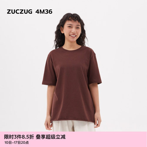 ZUCZUG4M36绒感棉宽松短袖T恤