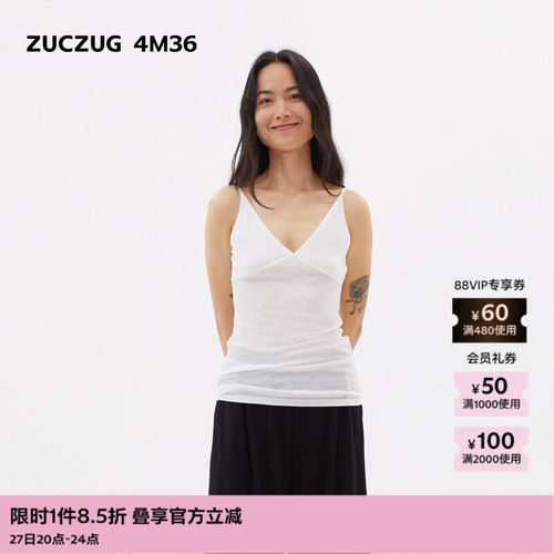 ZUCZUG4M36罗纹针织布V领吊带