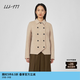 素然WHM 利落百搭保暖双面呢短夹克 羊毛驼绒廓形时尚