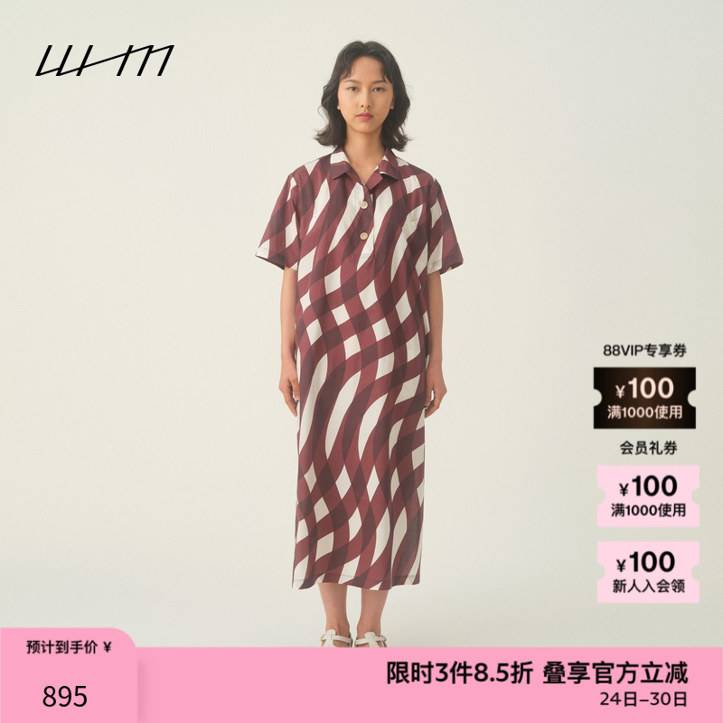 ZUCZUG印花短袖衬衫连衣裙