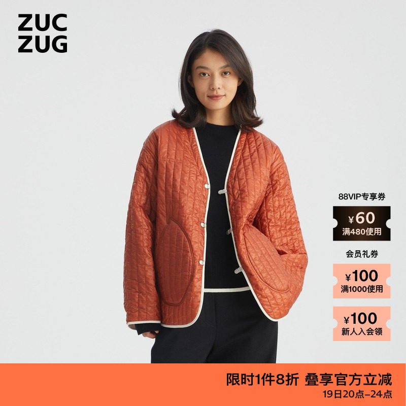 ZUCZUG 素然女士休闲气质舒适双面异色薄棉短外套,女装/女士精品,短外套,淘宝优惠券,粉丝福利购,淘宝优惠卷