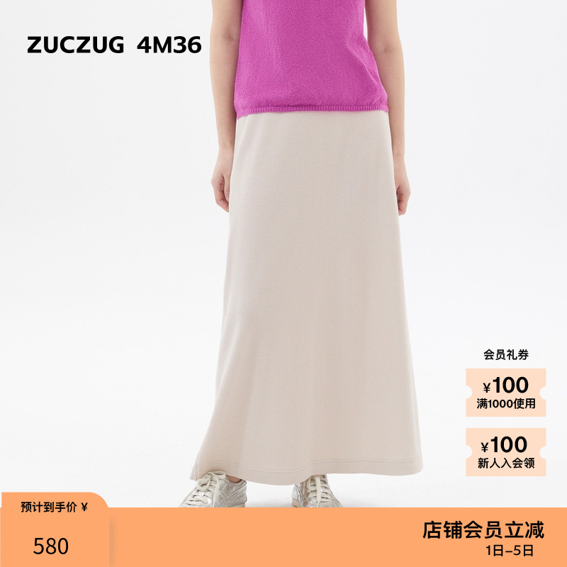 ZUCZUG 4M36华夫格针织长半裙