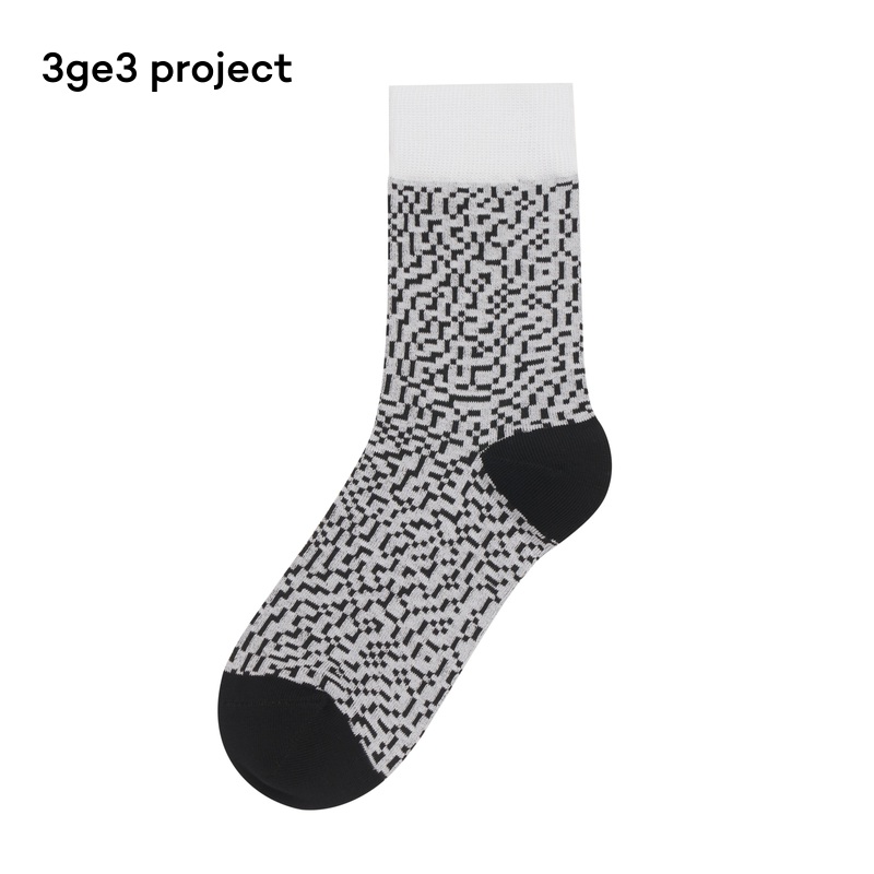 3ge3project提花中筒袜