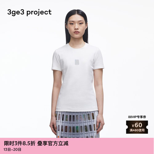 3ge3 project纯棉针织布女T恤