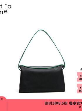 素然extra one 设计感创意扁平翻盖单肩包扁平双层对折腋下包