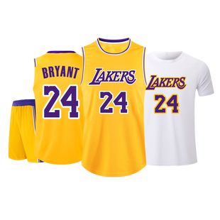 湖人6号詹姆斯球衣科比24东契奇儿童篮球服套装男女训练队服定制