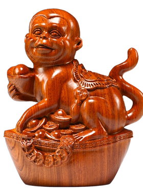 花梨十二生肖办公贺寿送礼木雕