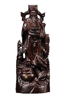 黑檀木财神爷像开业送礼家居装饰