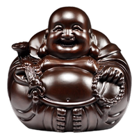 黑檀實(shí)客廳彌勒佛像如意木質(zhì)