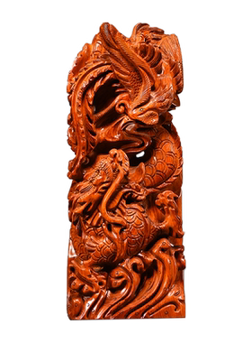 花梨木龙凤呈祥摆件客厅