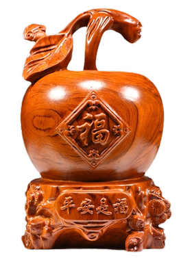 花梨木雕苹果摆件红木平安果家居客厅电视柜装饰福苹果乔迁送礼品